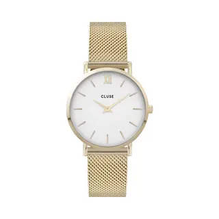 Cluse, Horloge, Minuit Mesh Goud, Goud, (Analoog Horloge, 33 mm)