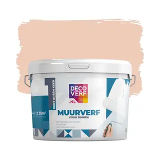 Decoverf.nl Decoverf Muurverf Mat Zachtroze, 4L