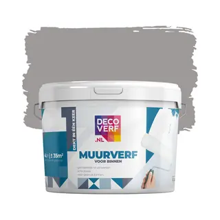 Decoverf.nl Decoverf Muurverf Mat Olifantengrijs, 4L