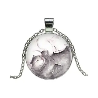 Fako Bijoux® - Ketting - Cabochon - Yin Yang - Poezen