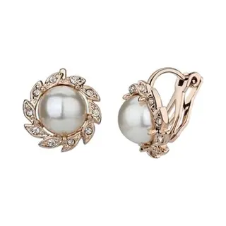 Fako Bijoux® - Clip Oorbellen - Parel Mini - Goudkleurig