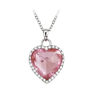 Fako Bijoux® - Ketting - Hart - Titanic - Roze