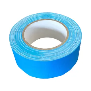 Kortpack - Duct-Tape 50mm Breed X 25mtr Lang - Fluor Blauw - 1 Rol - Met De Hand Scheurbaar - Licht Op Onder Black Light - Kerndiameter, 76mm -