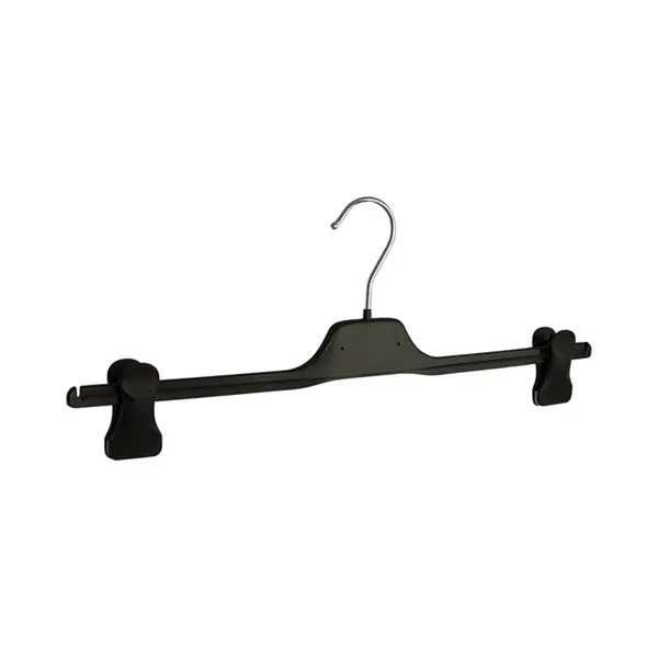 De Kledinghanger Gigant - Knijperhanger - Volwassenen - PGC45 - 20 Stuks - Kunststof - Zwart - Verschuifbare Anti-slip Knijpers - 45 Cm - Rokhanger - thumbnail