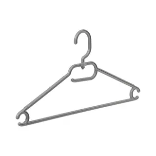 De Kledinghanger Gigant - Multihanger - Volwassenen - 8445 - 40 Stuks - Kunststof - Grijs - Blousehanger - Shirthanger - 42 Cm - Kledinghanger -