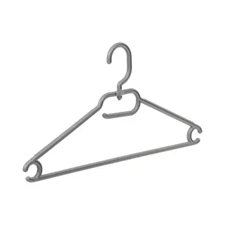 De Kledinghanger Gigant - Multihanger - Volwassenen - 8445 - 20 Stuks - Kunststof - Grijs - Blousehanger - Shirthanger - 42 Cm - Kledinghanger -