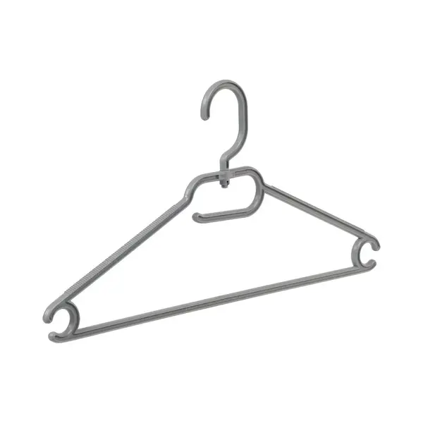 De Kledinghanger Gigant - Multihanger - Volwassenen - 8445 - 20 Stuks - Kunststof - Grijs - Blousehanger - Shirthanger - 42 Cm - Kledinghanger - thumbnail