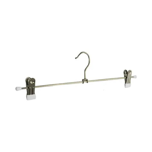 De Kledinghanger Gigant - Knijperhanger - Volwassenen - 8872 - 10 Stuks - Metaal - Verchroomd - Wit - Verschuifbare Anti-slip Knijpers - 40 Cm - thumbnail