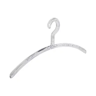 De Kledinghanger Gigant - Garderobehanger - Jassenhanger - Volwassenen - 6350 - 10 Stuks - Elegance - Kunststof - Transparant - 45 Cm - Kledinghanger