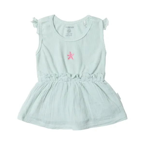 Noppies Girls Dress Cannes Meisjes Jurk - Smoke - Maat 80 thumbnail
