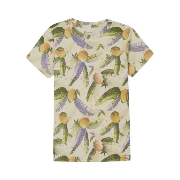 Noppies T-shirt Lonoke - Tropical Pattern Off White - Maat 116 thumbnail