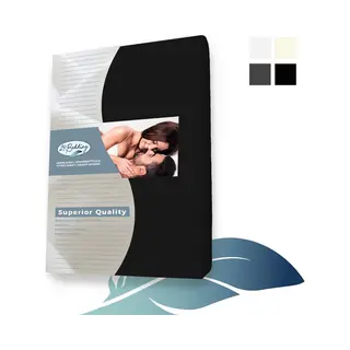 24-bedding Jersey - Topdek Hoeslaken - Topper Hoeslaken 80x200 Cm Zwart
