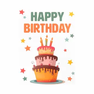 Artige Verjaardagskaart Xl - Happy Birthday - Met Envelop