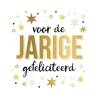 Artige Wenskaart Xl - Voor De Jarige - Gouden Envelop - Per Stuk