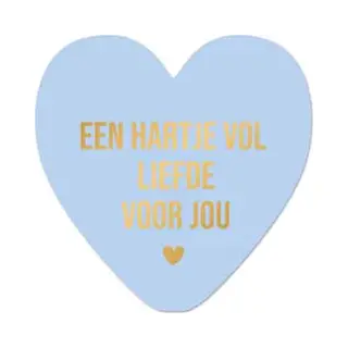 Wenskaart - Een Hartje Vol Liefde Voor Jou - Kaart Met Standaard - Juf - Meester - Valentijn - Liefde - Hart Van Goud - Artige