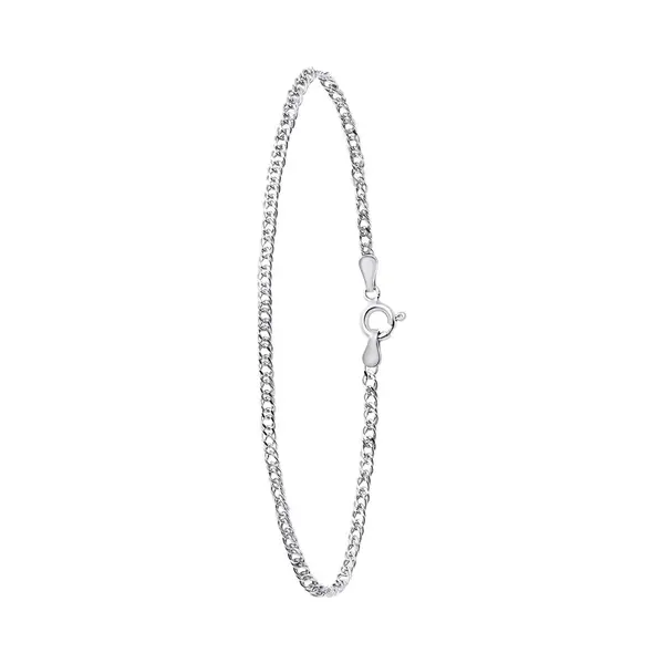 Lucardi Dames Armband Dubbele Gourmetschakel - Echt Zilver - Armband - Cadeau Voor Vrouwen - 19 Cm - Zilverkleurig thumbnail
