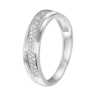 Lucardi Ring Zilver / Transparant