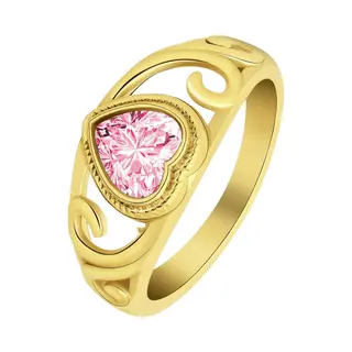 Lucardi Ring Goud / Pink