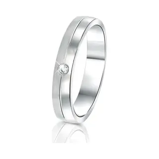 Lucardi Ring Zilver / Transparant