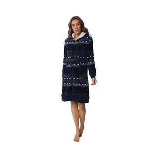 Rebelle Rits Damesbadjas Met Capuchon - Noors Dessin-(36-38) S