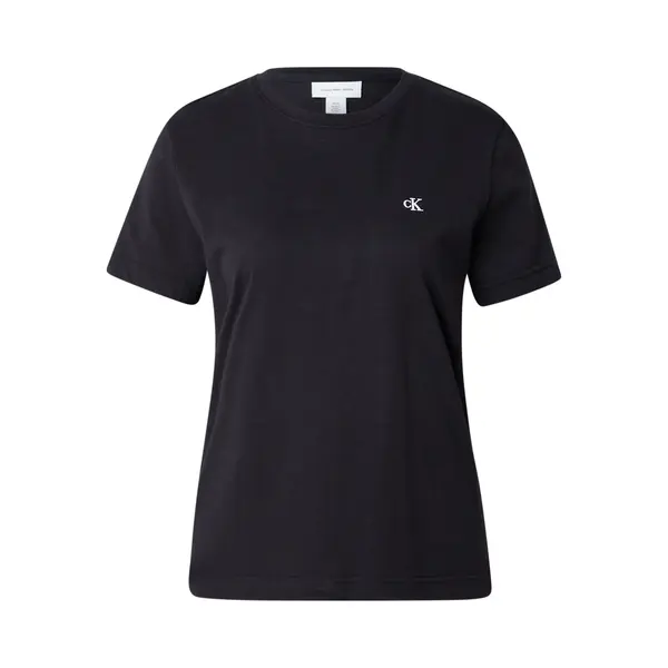 Calvin Klein Damen T-Shirt Kurzarm Archive Jersey Tee Mit Rundhalsausschnitt, Schwarz (Black), M thumbnail