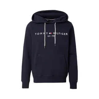 Tommy Hilfiger For Man. MW0MW10752 Sweatshirt Core Logo Navy (M), Casual, Polyester, Long Sleeve, Organic Cotton
