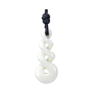 Lgt Jwls Tribal Bone Kettinghanger Surfer Twisted Infinity White