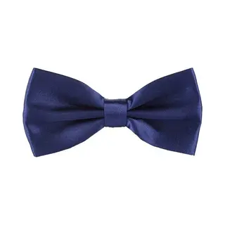 Fako Fashion® - Vlinderstrik - Vlinderdas - Satijn - 12.5cm - Donkerblauw
