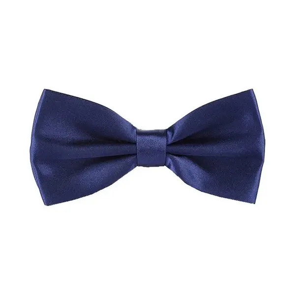 Fako Fashion® - Vlinderstrik - Vlinderdas - Satijn - 12.5cm - Donkerblauw thumbnail