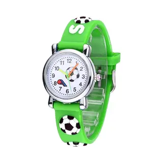 Fako® - Kinderhorloge - 3D - Voetbal - Groen