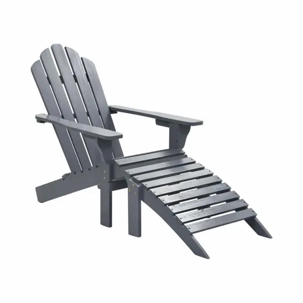 VidaXL 45700 Gartenstuhl Terrasse Gepolsterter Sitz Pinienwald Grau thumbnail