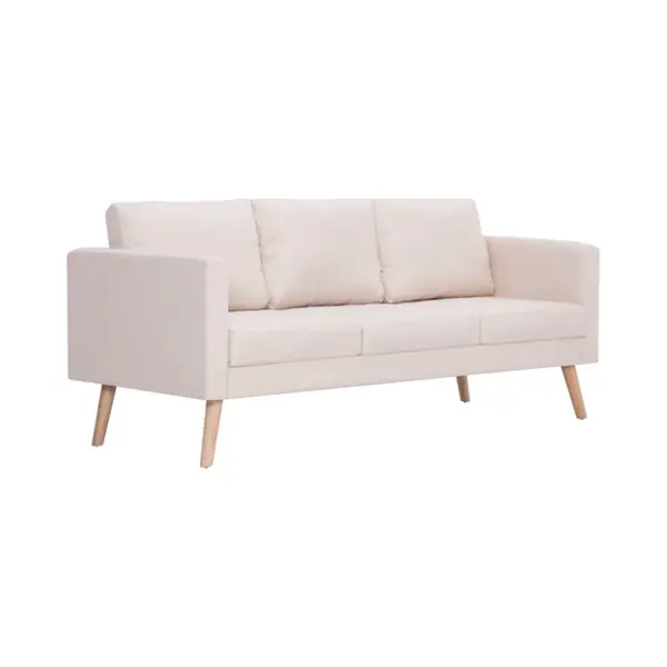 VidaXL 281352 Sofa 3 Sitz(e) Cremefarben thumbnail