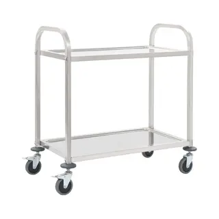 2-stufiger Servierwagen 95 X 45 X 83, 5 Cm Edelstahl - Vidaxl