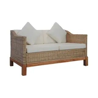 VidaXL 283076 Sofa 2 Sitz(e) Creme, Natur