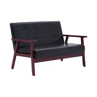 VidaXL 248642 Sofa 2 Sitz(e) Schwarz