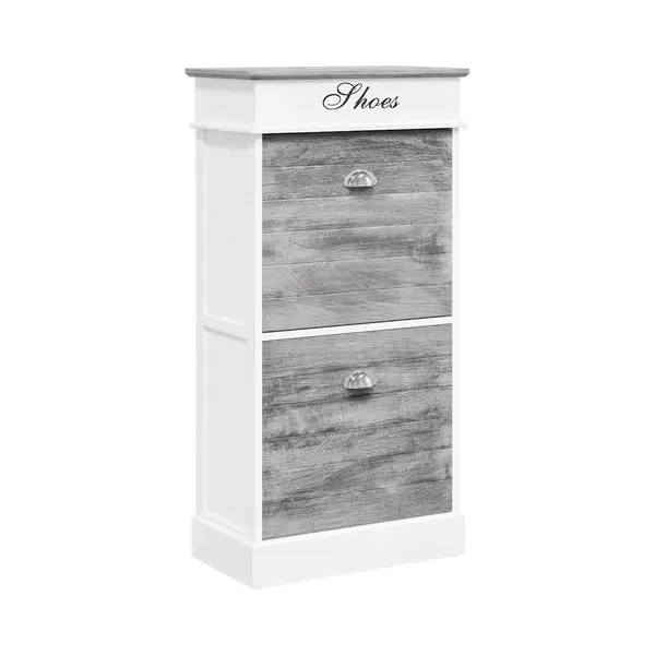 VidaXL Schuhschrank Grau 50 X 28 X 98 Cm Paulownia Holz thumbnail