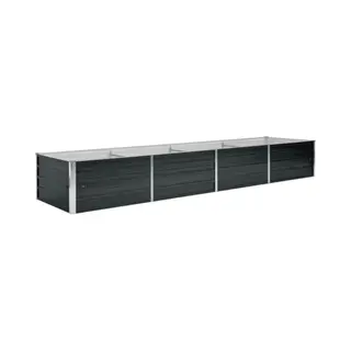 Garten-hochbeet Anthrazit 320 X 80 X 45 Cm Verzinkter Stahl Vidaxl