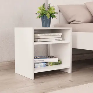VidaXL Nachttische 2 Stk. Weiß 40x30x40 Cm Holzwerkstoff