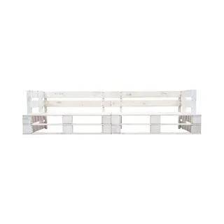 Garten-palettensofa 2-sitzer Weiß Holz - Vidaxl