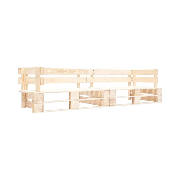 Garten-palettensofa 2-sitzer Natur Holz - Vidaxl thumbnail