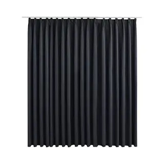Blackout Curtain With Hooks Black 290x245 Cm Vidaxl
