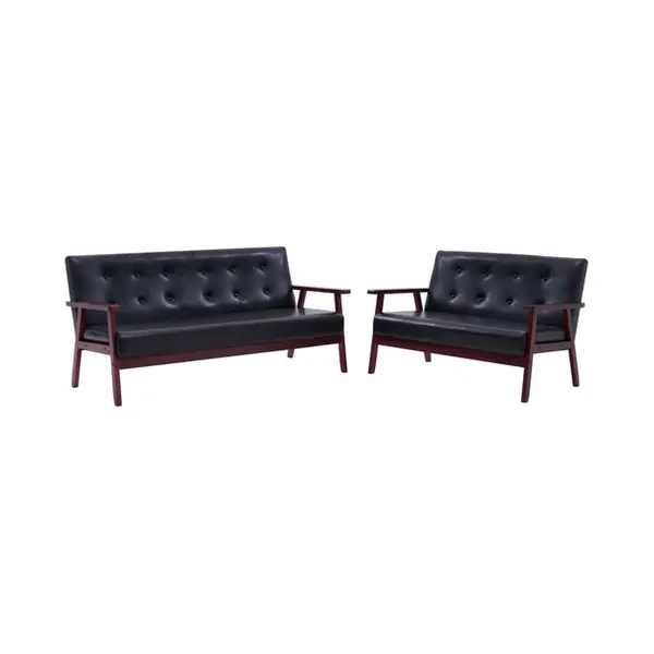 VidaXL 278396 Sofa 3 Sitz(e) Schwarz thumbnail