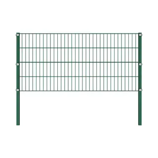 VidaXL Zaunelement Mit Pfosten Eisen 1040 X 80 Cm Grün