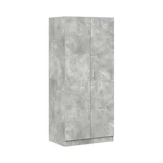 VidaXL Kleiderschrank Betongrau 80x52x180 Cm Holzwerkstoff