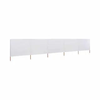 VidaXL 5-teiliges Windschutzgewebe 600 X 160 Cm Sandweiß
