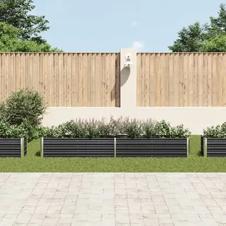 VidaXL Garten-Hochbeet Verzinkter Stahl 320×40×45 Cm Anthrazit