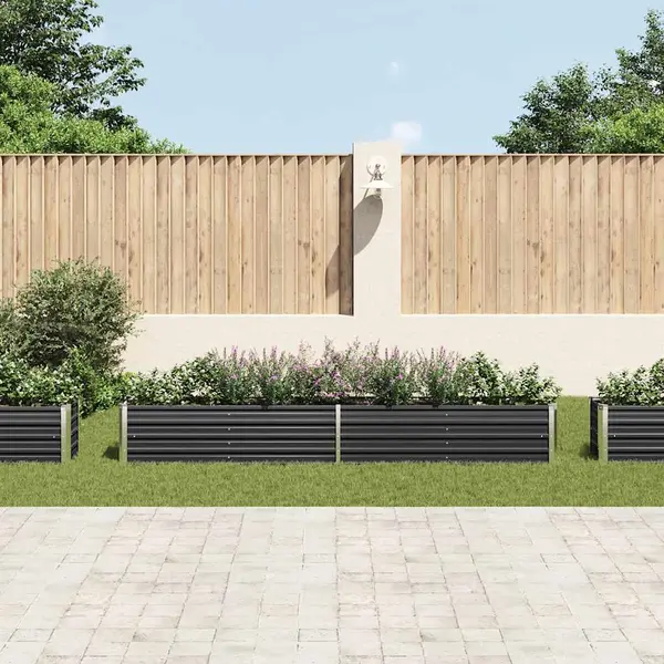 VidaXL Garten-Hochbeet Verzinkter Stahl 320×40×45 Cm Anthrazit thumbnail