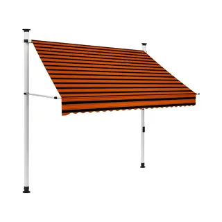 Vidaxl - Einziehbare Markise Handbetrieben 200 Cm Orange Und Braun 99893