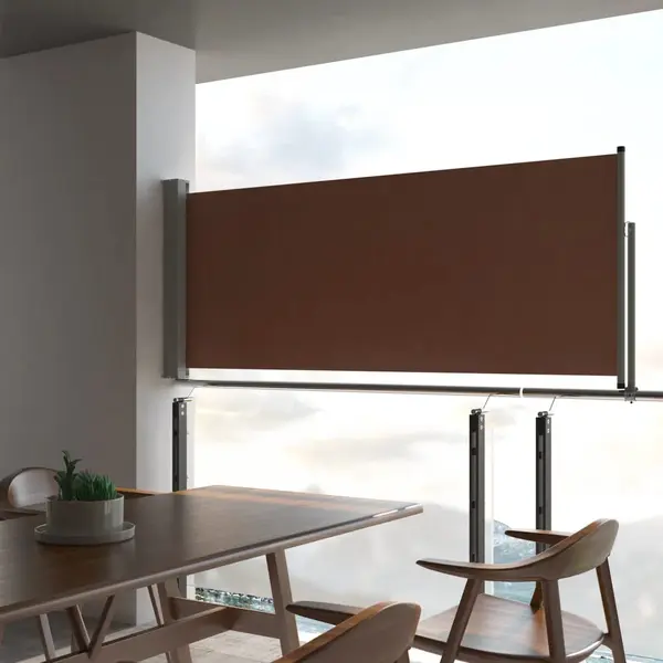 VidaXL Ausziehbare Seitenmarkise 100x300 Cm Braun thumbnail