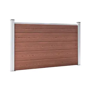Gartenzaun Wpc 180×105 Cm Braun Vidaxl